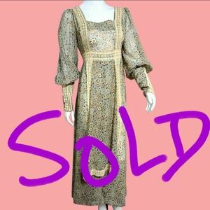 EARLIEST GUNNE SAX: Vintage 1970s Gauze/Lace Dress